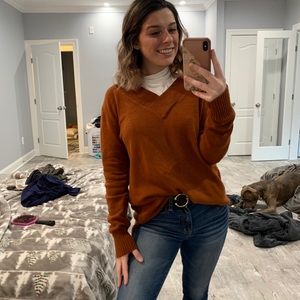 Burnt orange Catherine malandrino sweater!